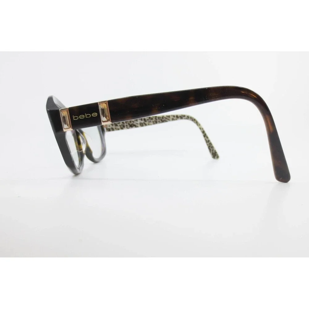 Bebe BB7080 Tortoise Leopard Print Eyeglasses Frames 57-17-135 Gold